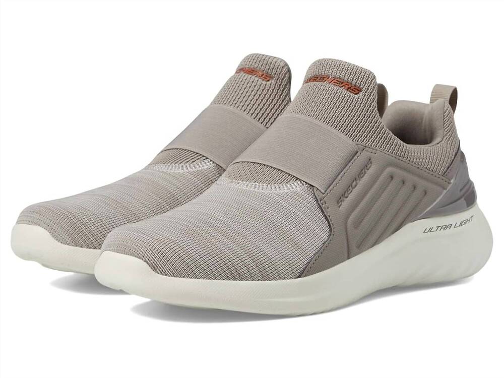 NEW SKECHERS men's bounder 2.0 balmore shoes in taupe